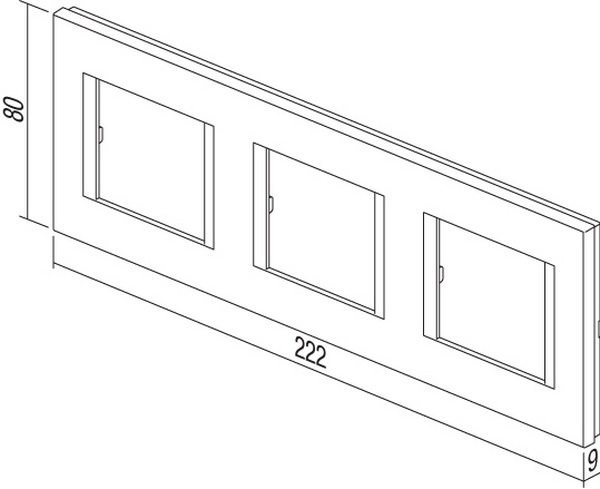 TEM Serie  Modul Rahmen OL COVER PLATE LINE3x2M PW