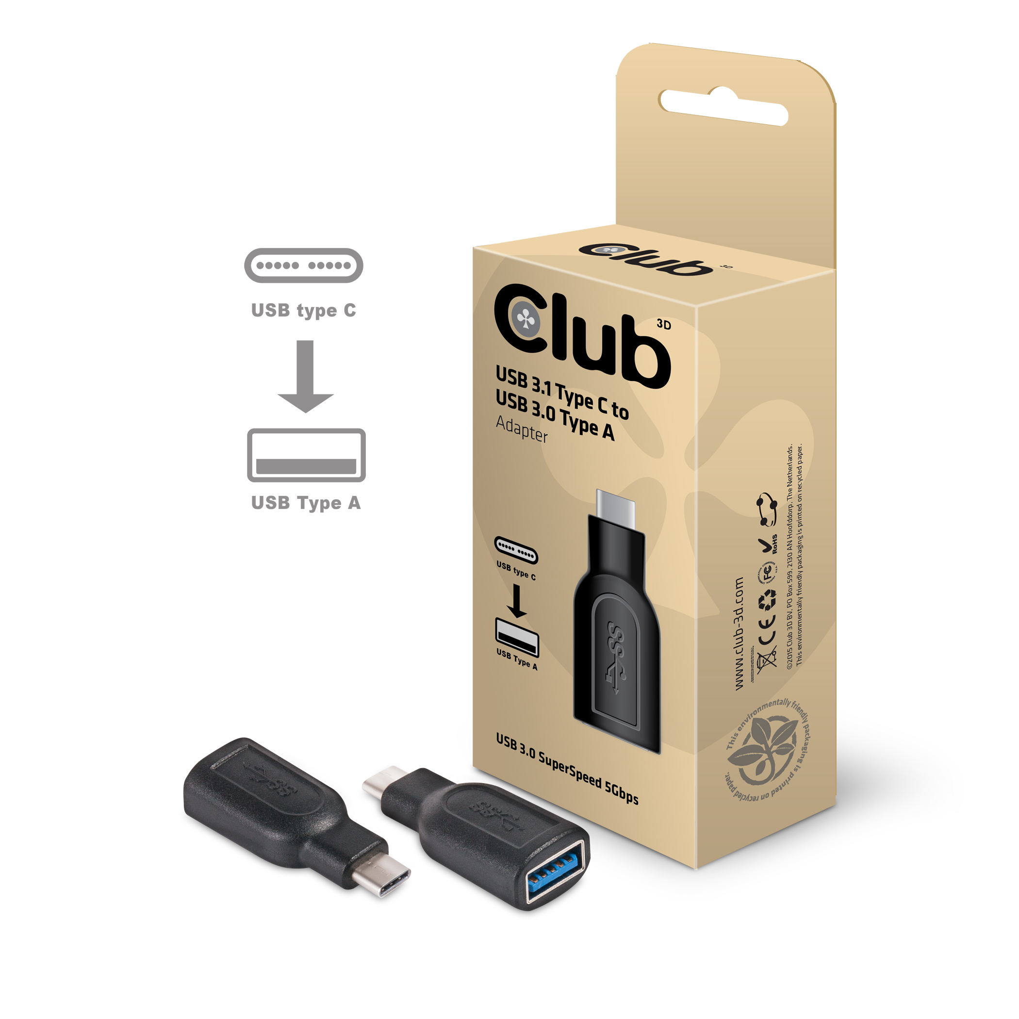 Adapter USB-C 3.1 => USB-A 3.0 *Club3D*