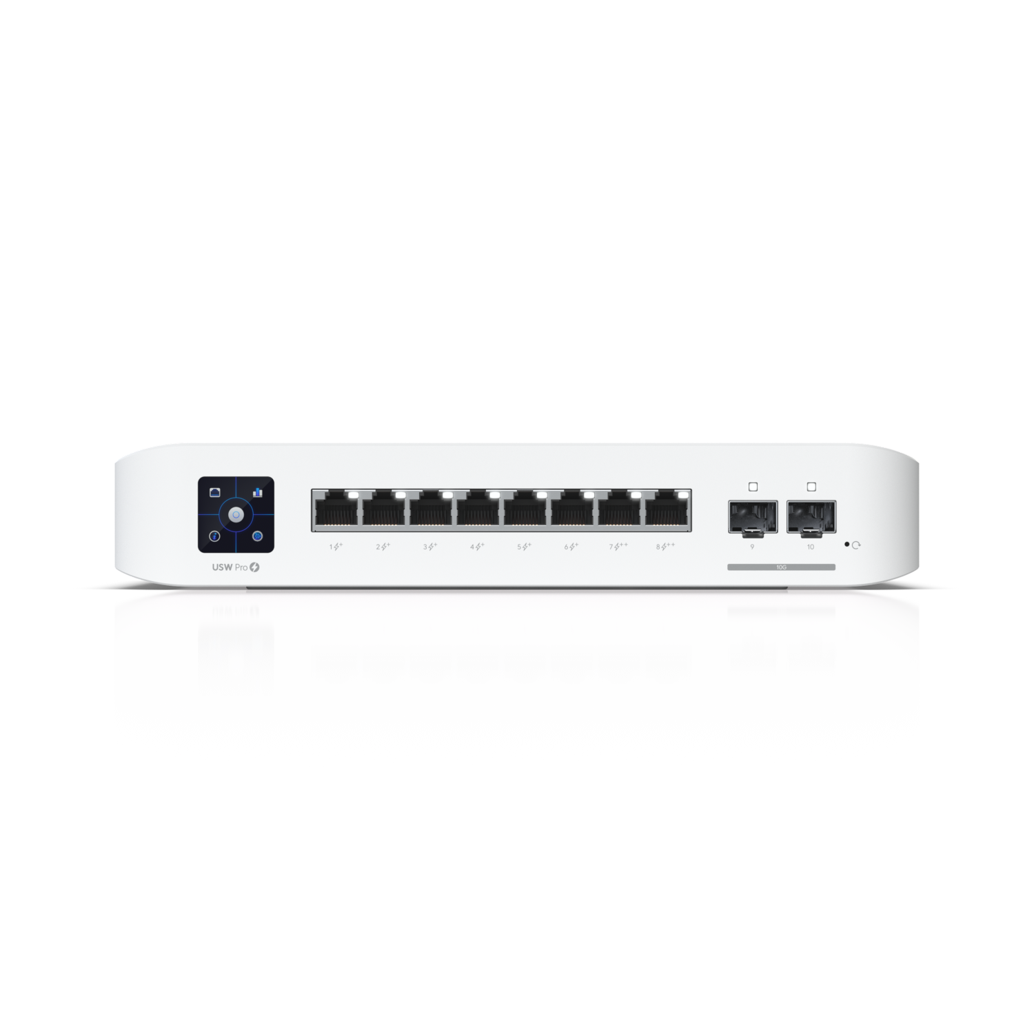 Ubiquiti Switch full managed Layer3 10 Port • 8x GbE • PoE Budget 120W • 2x PoE bt • 6x PoE at • 2x SFP+ • Wall • UniFi • USW-Pro-8-POE