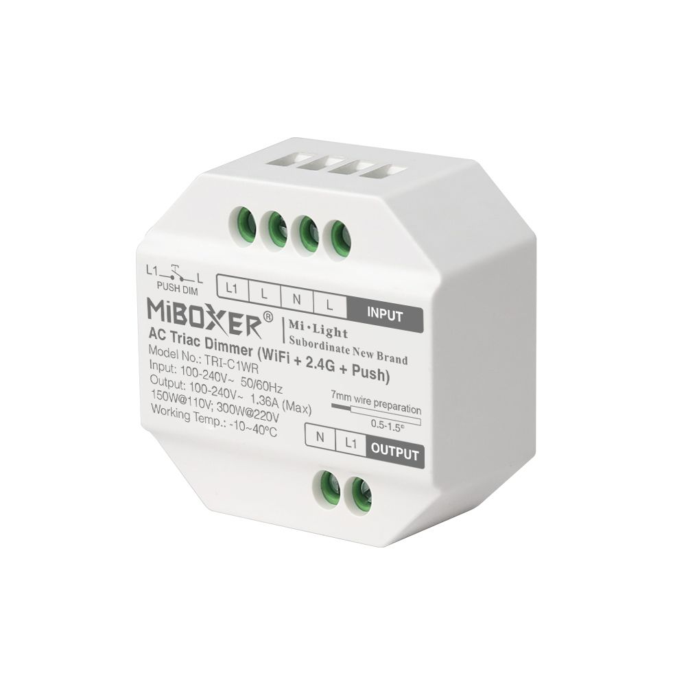 LED Dimmer Controller AC TRIAC WiFi 2,4G Push Milight/Miboxer