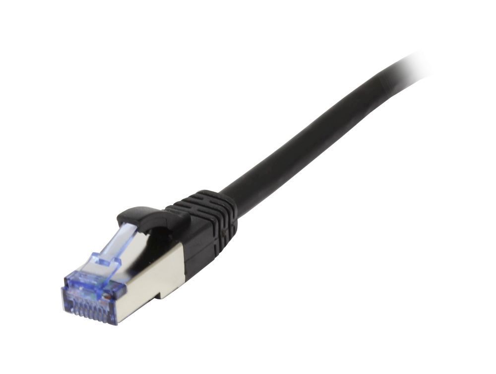 Patchkabel RJ45, CAT6A 500Mhz,15m, schwarz, S-STP(S/FTP),  Komponent getestet(GHMT certified), AWG26, Synergy 21