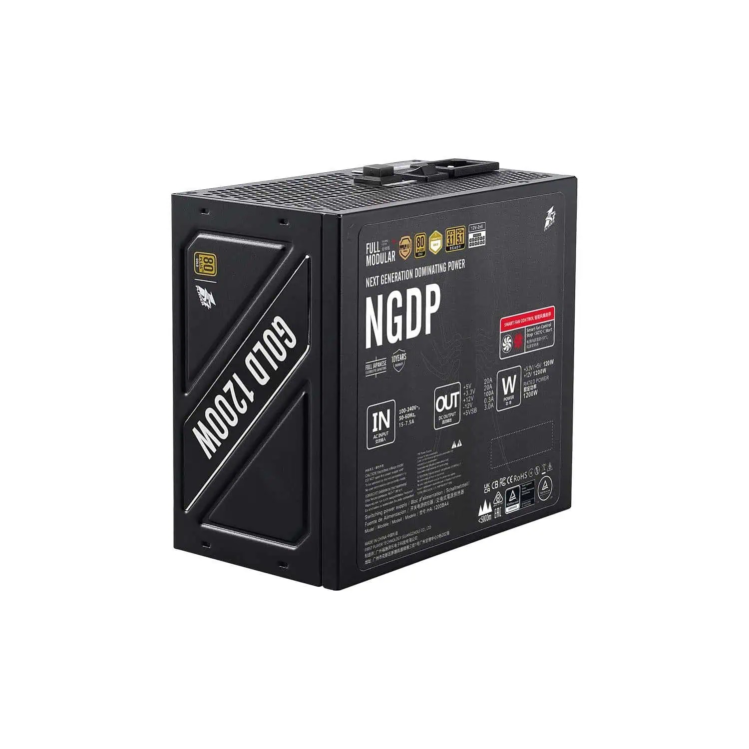1stPlayer Netzteil NGDP 80 Plus Gold 1200W Schwarz