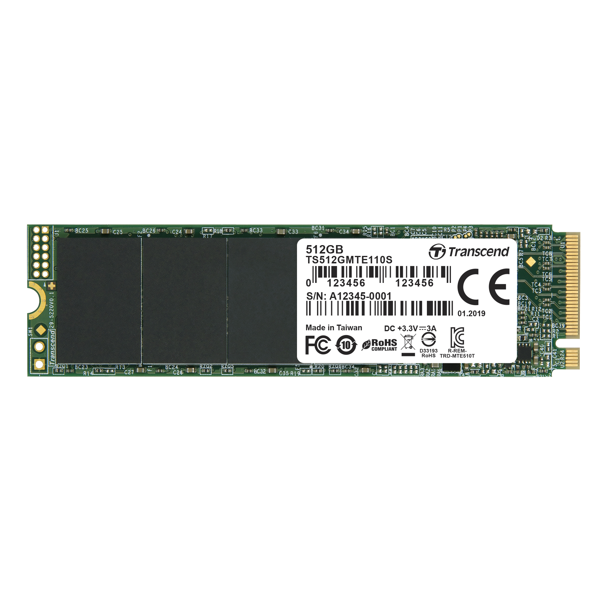SSD m.2 PCIe  512GB Transcend 110S