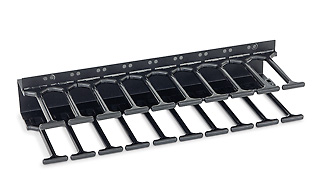 Triton 19 "Zbh. KabelfüHrungssystem Vertikal, 10HE, FüR 800mm Breite SchräNke, Schwarz, Zweireihig