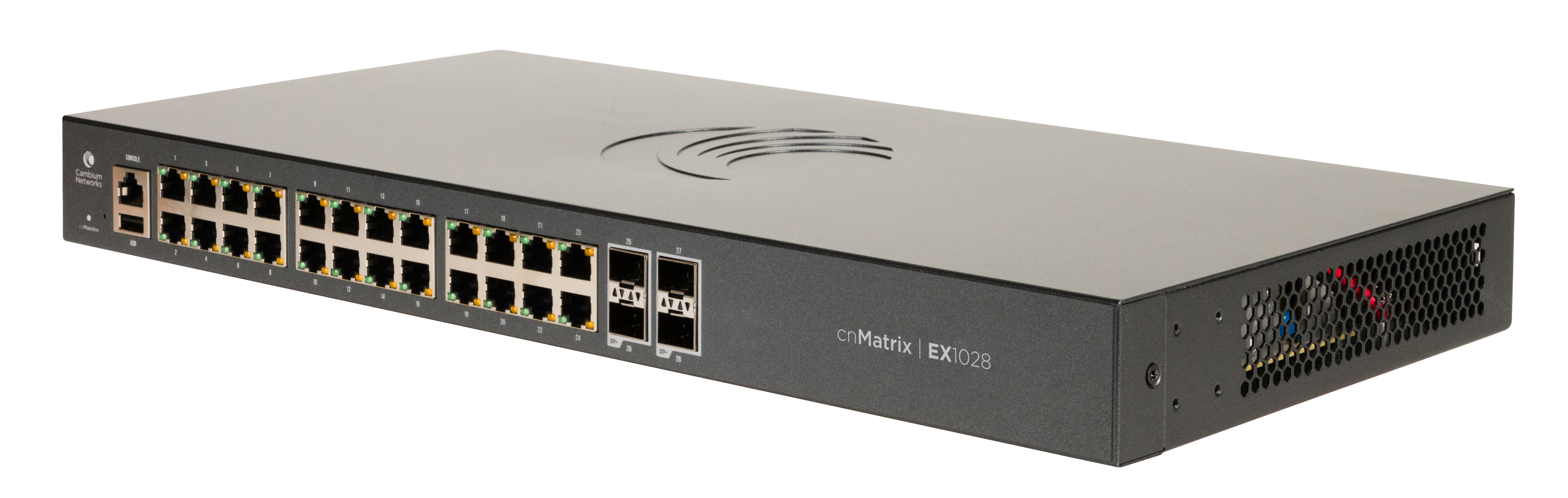 Cambium Networks cnMatrix | EX1028 Managed L2/L3 Gigabit Ethernet (10/100/1000) 1U Grey