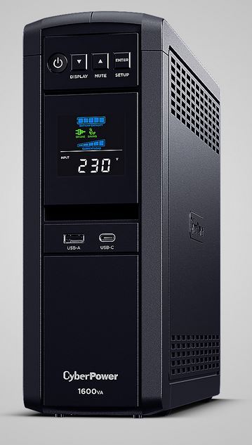 CyberPower USV, PFC-Serie, 1600VA/1000W, Line-Interactive, USB, reiner Sinus, Schutzkontaktdosen/IEC C13,