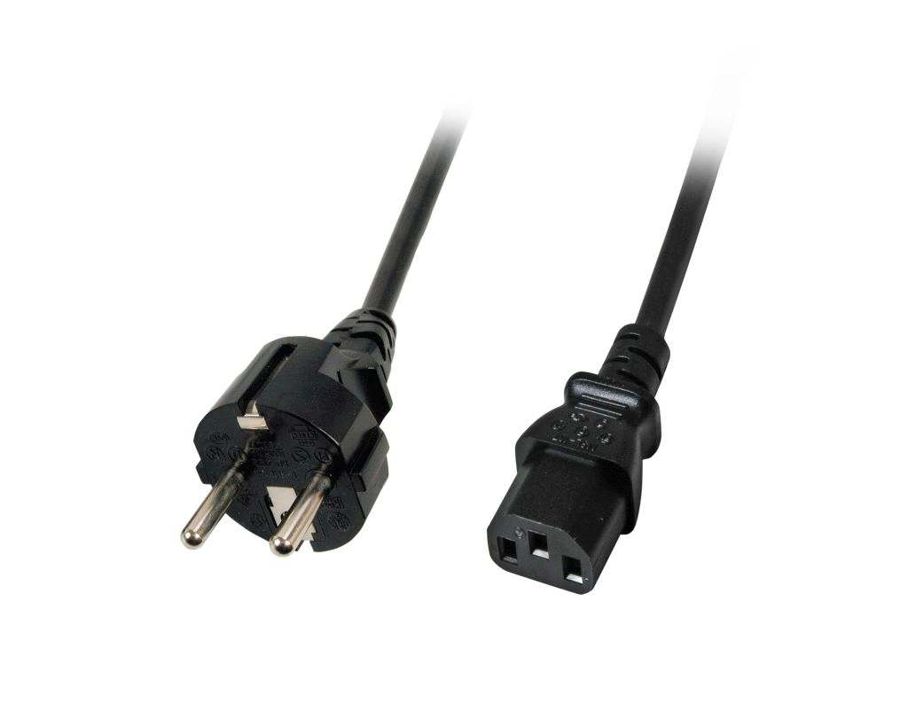 Netzkabel 230V Schutzkontakt CEE7(Stecker)->Kaltgeräte IEC-C13(Buchse), 1.8m, Black, Bulkware, Netzkabel 230V Schutzkontakt CEE7(Stecker)->Kaltgeräte IEC-C13(Buchse), 1.8m, Black, Bulkware,