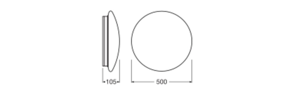 LEDVANCE SURFACE CIRCULAR 500 SENSOR PS 42W 830 IP44 PS