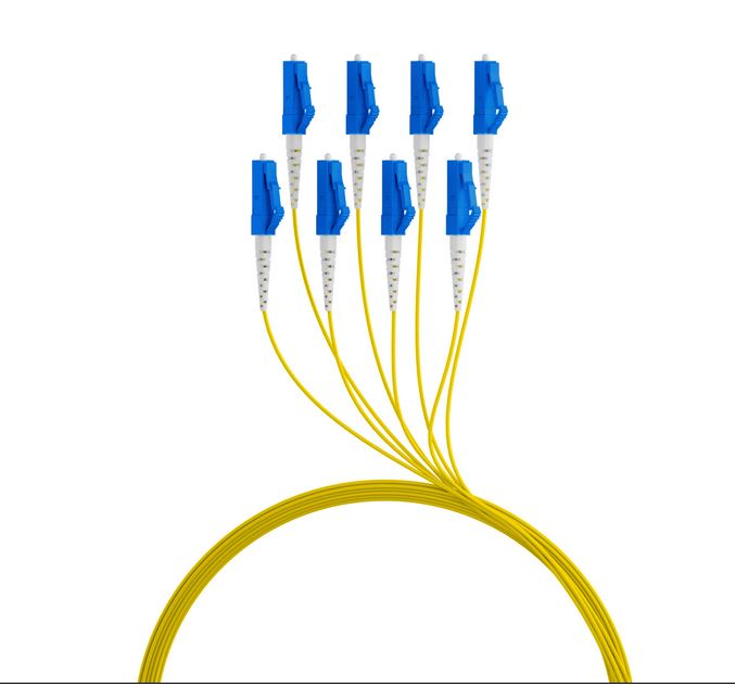 LWL-Kabel, Trunkkabel U-DQ(ZN)BH  8G 9/125, LC/LC OS2  50m, Trommel,
