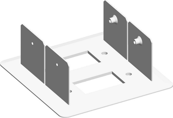 TEM Serie Module BrüStungskanal FIXING PLATE MA DOUBLE2x 130x6