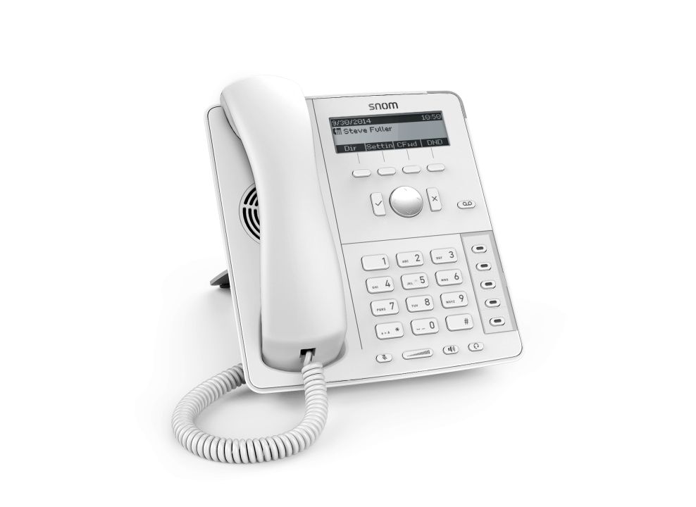 Snom D717 White VoIP Phone - 6 SIP Accounts, PoE