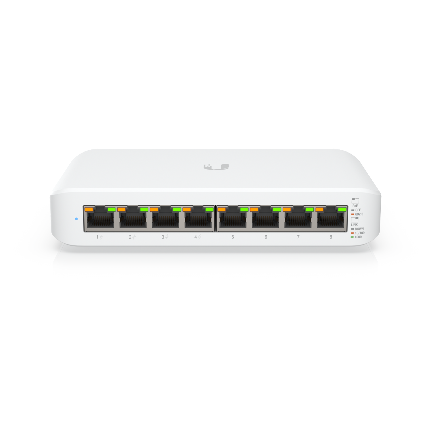 Ubiquiti Switch smart managed Layer2 8 Port • 8x GbE • PoE Budget 52W • 4x PoE at • Desktop • Lüfterlos • UniFi • USW-Lite-8-POE Ubiquiti Switch smart managed Layer2 8 Port • 8x GbE • PoE Budget 52W • 4x PoE at • Desktop • Lüfterlos • UniFi • USW-Lite-8-POE