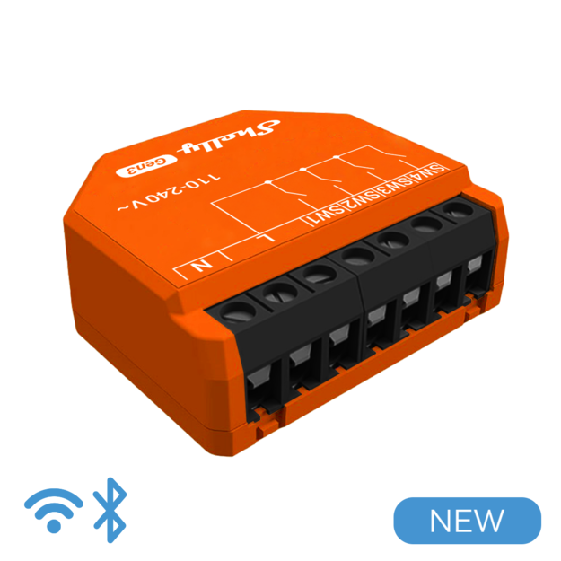 Shelly · Unterputz · "i4 Gen3" · Szenenaktivierer · WLAN · BT Shelly · Unterputz · "i4 Gen3" · Szenenaktivierer · WLAN · BT