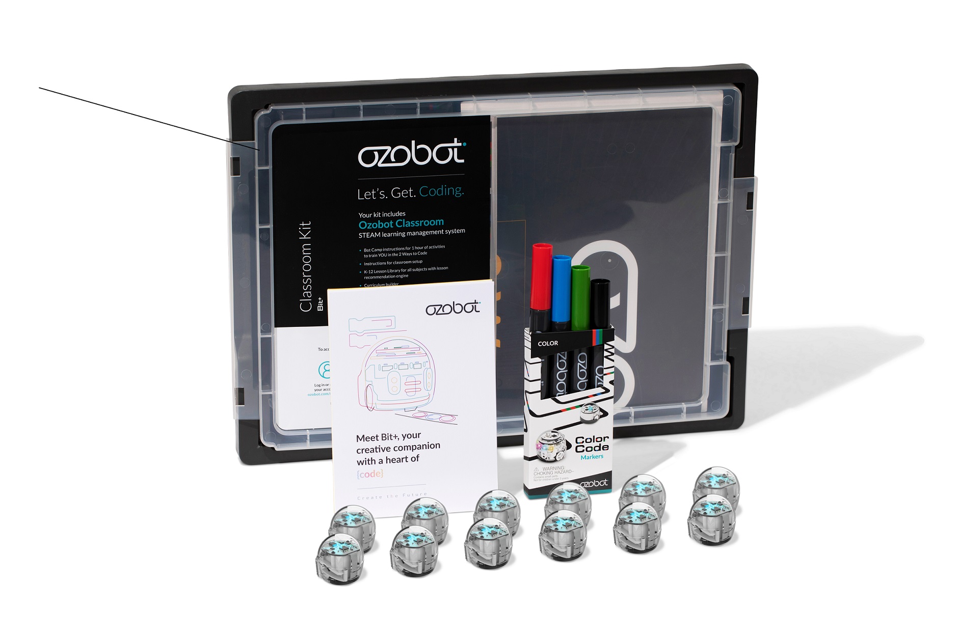 Ozobot MINT Coding Roboter Schulset "Bit+ Classroom Kit 18 Robots"