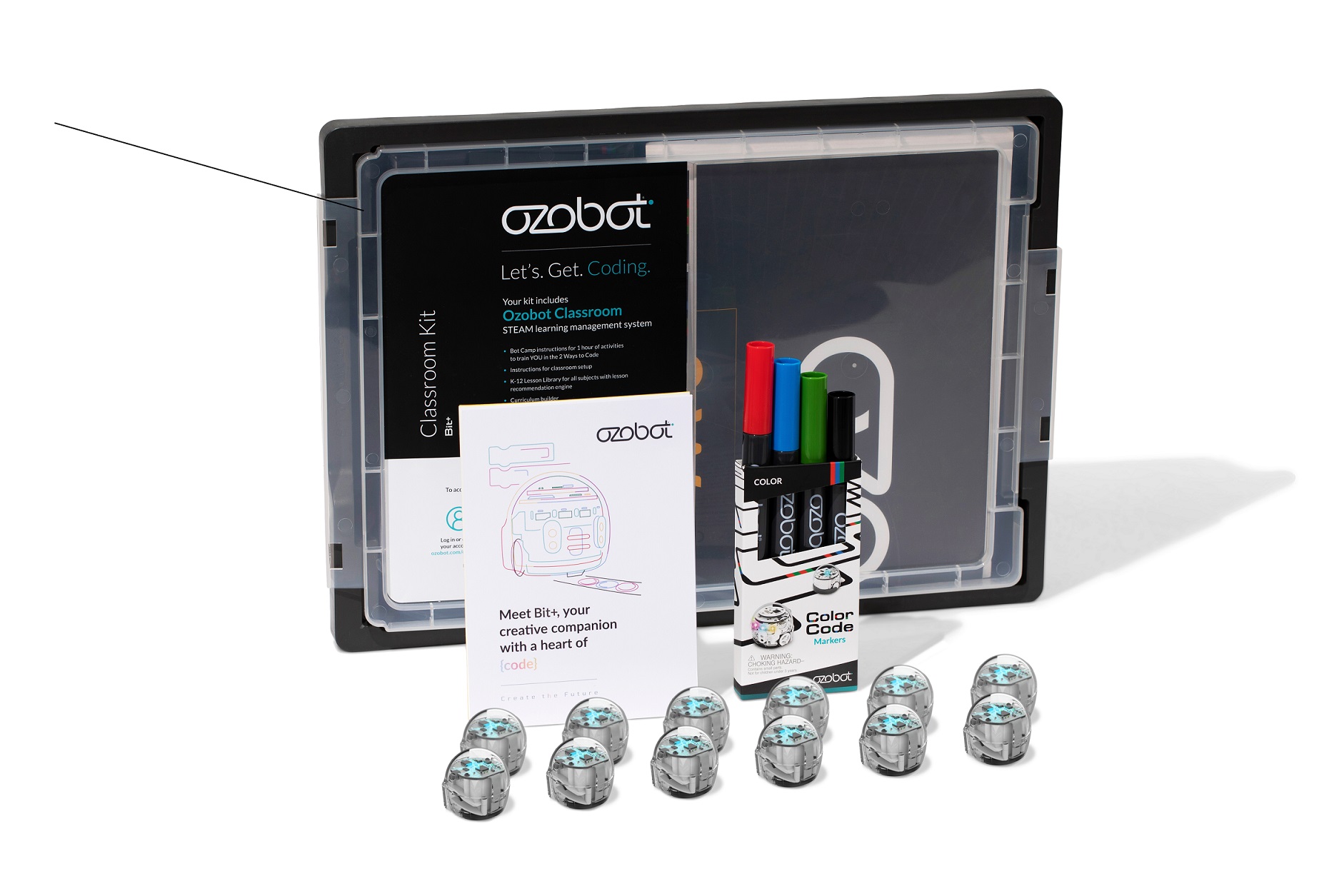Ozobot MINT Coding Roboter Schulset Bit Classroom Kit 12 Robots