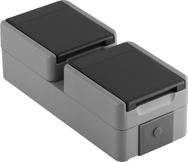 TEM Serie  Fontana Steckdose SET Schutzkontakt DOUBLE VERTI