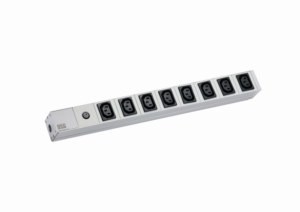 Bachmann 333.408 power distribution unit (PDU) 8 AC outlet(s) 1U Black, Grey, Silver