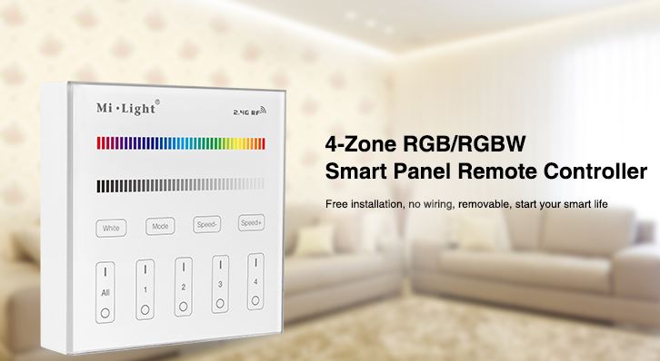 Synergy 21 LED Fernbedienung Smart Panel RGB/RGB-W 4 Zonen *Milight/Miboxer* Synergy 21 LED Fernbedienung Smart Panel RGB/RGB-W 4 Zonen *Milight/Miboxer*