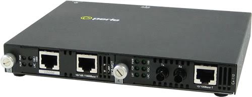 Perle Medien Konverter 10/100 RJ45/St Multimode Managed