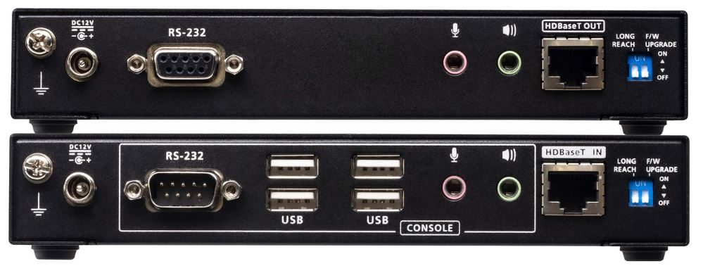 Aten KVM-Extender,100mtr.1xPC,2xMon., HDMI-Dual, USB, Audio, RS-232, 4K,