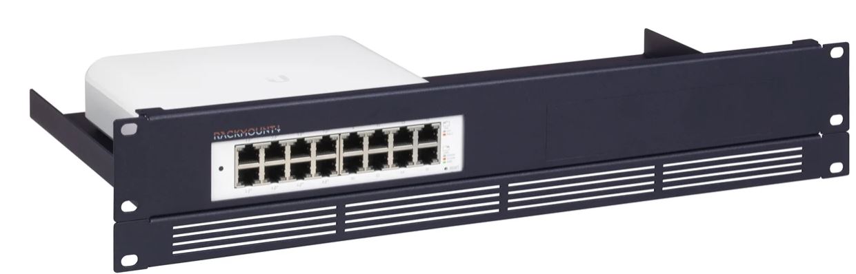 Rackmount.IT, Rack Mount Kit for Ubiquiti, Unifi Switch USW-Lite-16-POE, 1,3HE/19",