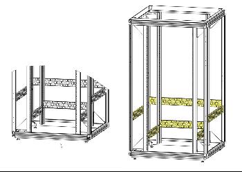 Vertiv(KnüRr) Zub.Multifunktionsstrebe,T1000, 1HE, Gelocht, Typ1, 4-Pack