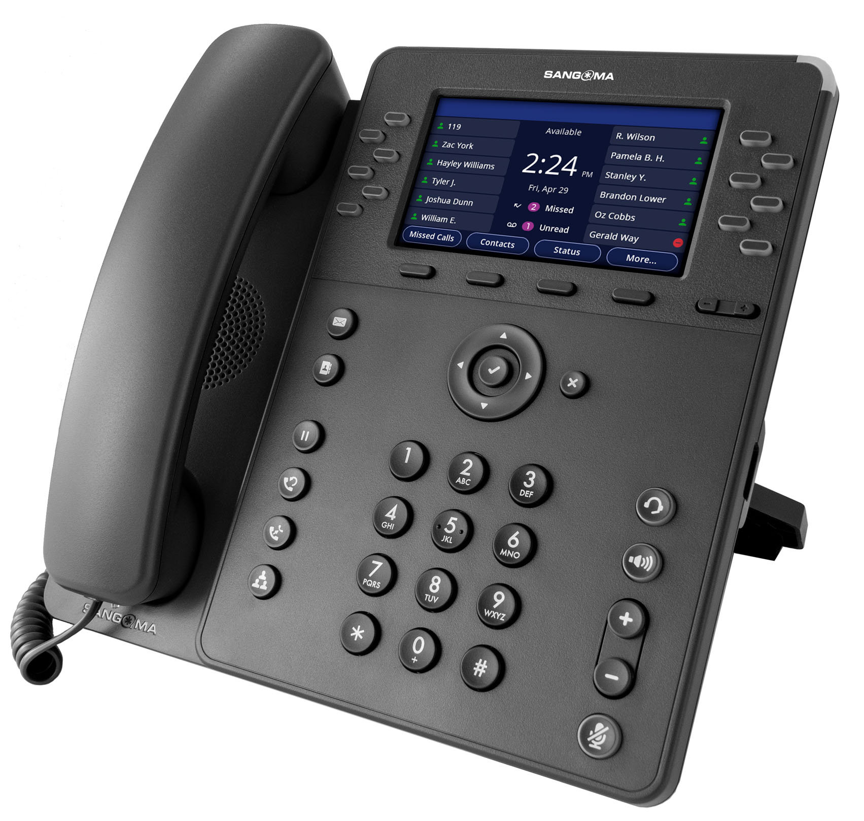 Sangoma Sangoma P330, 12-Line, HD Voice, Gigabit Ethernet, 2 x USB, BT, WiFi, 4.3" IPS Color Display
**packed in cartons of Quantity 6. Pallets contain 24 cartons, totaling 144 telephones per pallet. Sangoma Sangoma P330, 12-Line, HD Voice, Gigabit Ethernet, 2 x USB, BT, WiFi, 4.3" IPS Color Display
**packed in cartons of Quantity 6. Pallets contain 24 cartons, totaling 144 telephones per pallet.