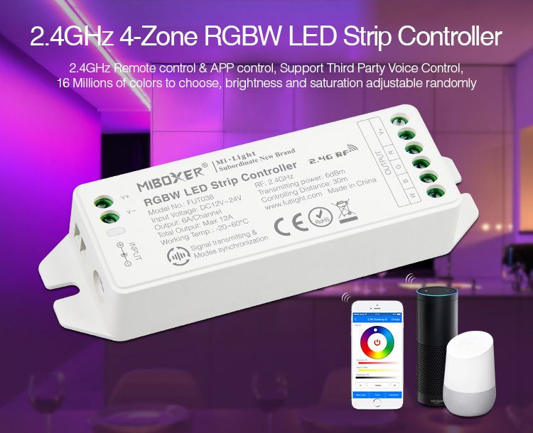 LED Controller Classic-Serie RGB-W DC12/24V Milight/Miboxer