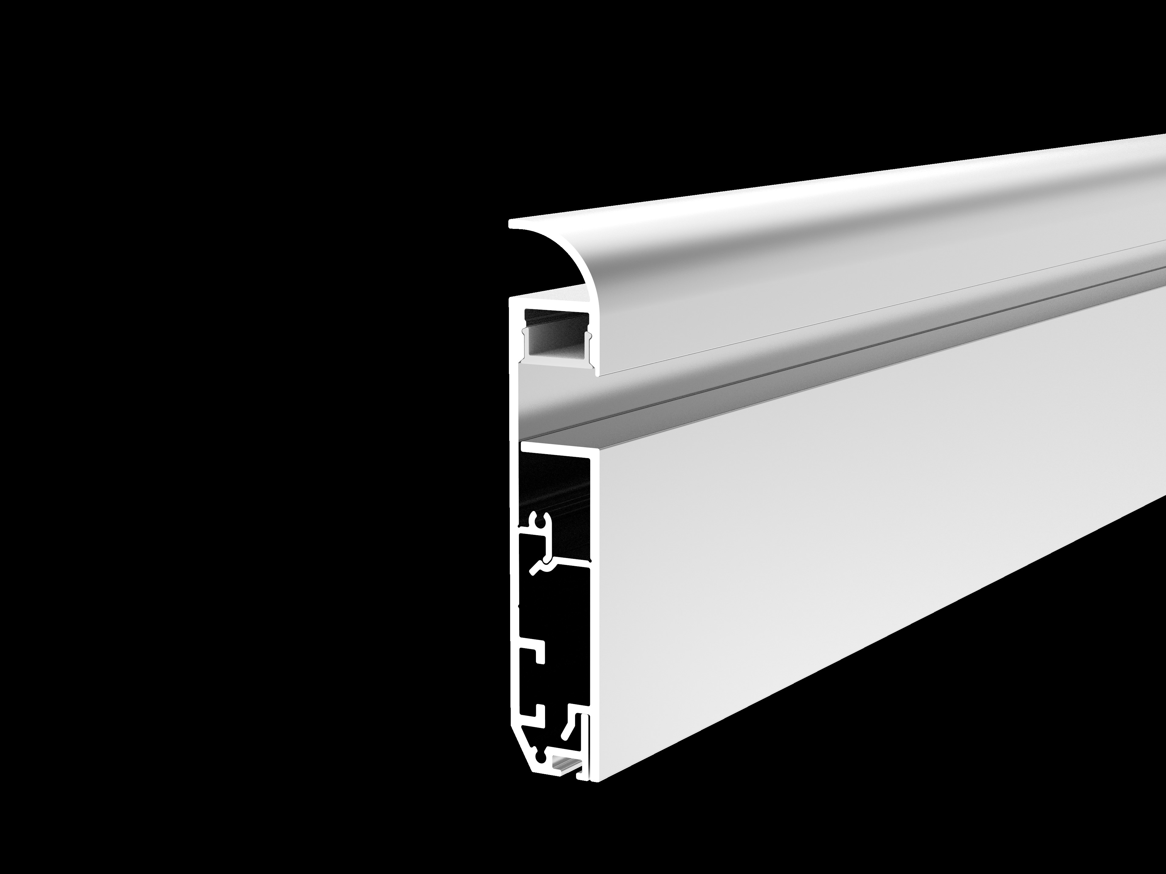 Synergy 21 LED U-Profil 200cm, ALU1580-10, Weiß, FußBoden/Sockelleiste