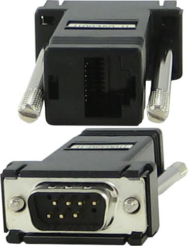 Perle DBA0023C RJ-45 DB-9 Black, Stainless steel