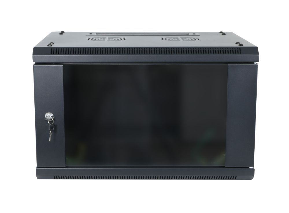 ALLNET 19"Wandgehäuse, 15HE, 1-teilig, T450mm, Schwarz, zerlegt(Flat Pack), SMA-Serie,