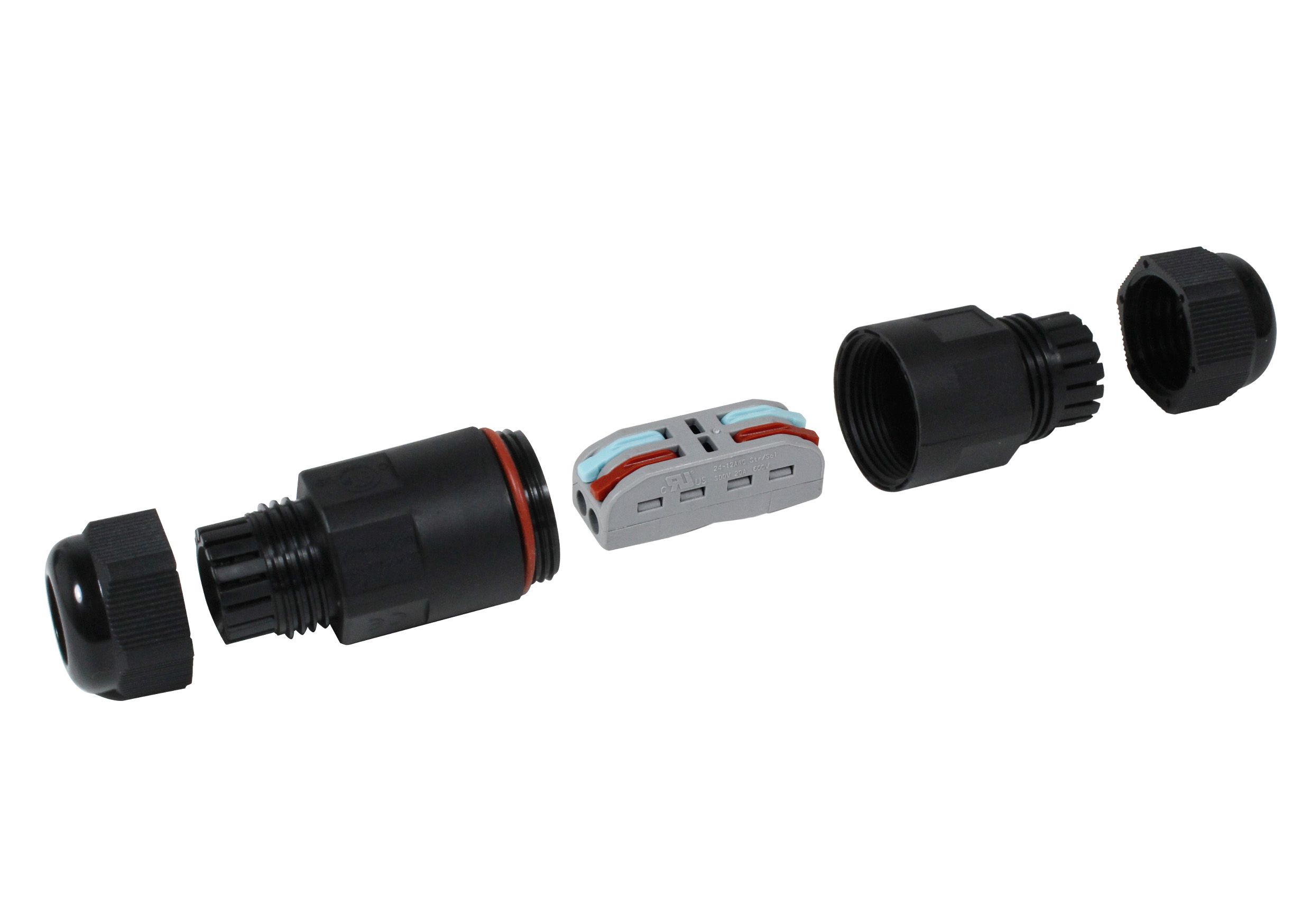 Synergy21 Outdoor Kabelverbinder IP68 1:1 Mit 2fach Klemme