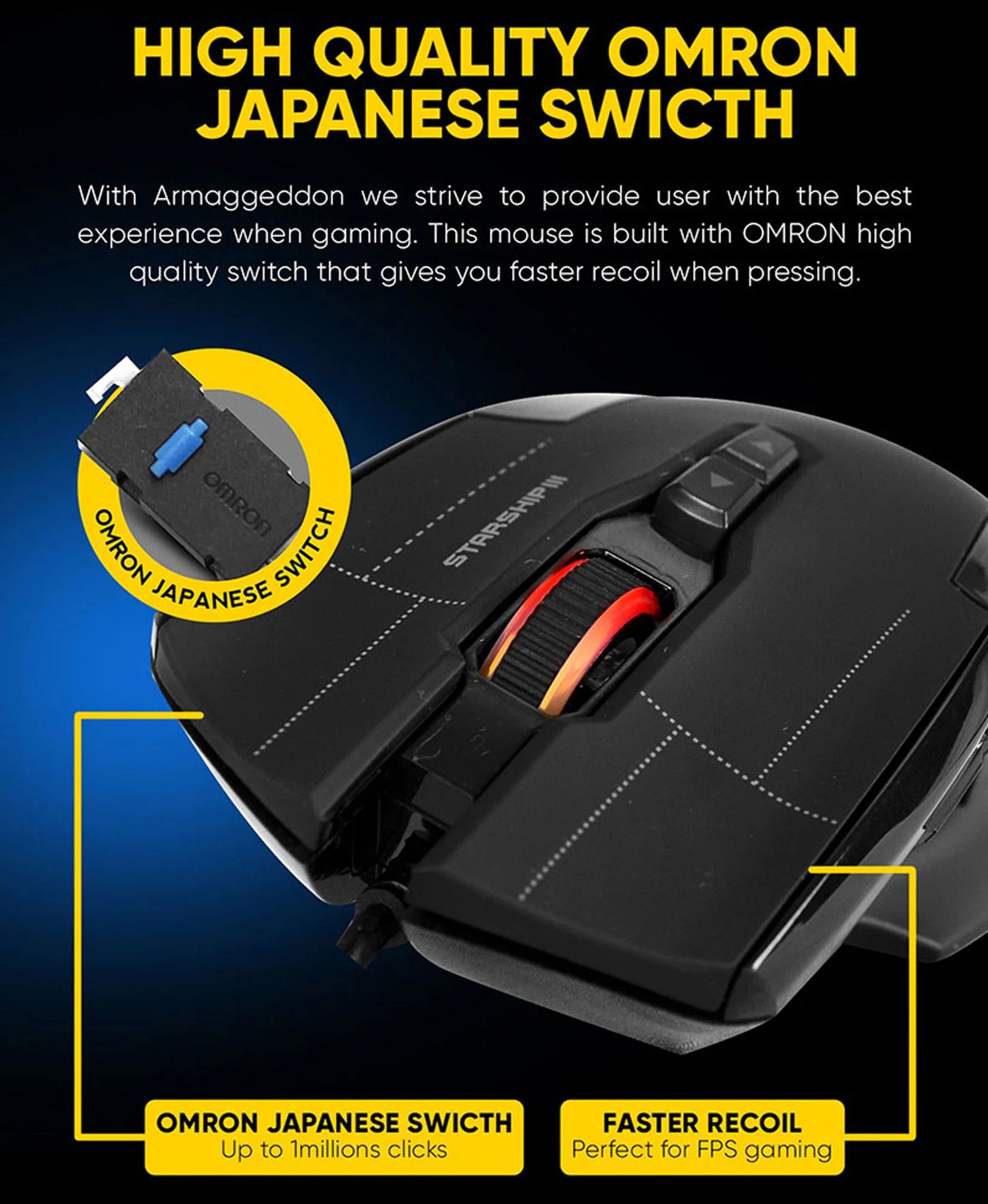 Armaggeddon Starship-III S.Soviets Macroable Gaming Mouse