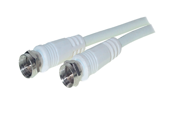 Kabel SAT, F(St)->F(St),  0.2m, weiss,