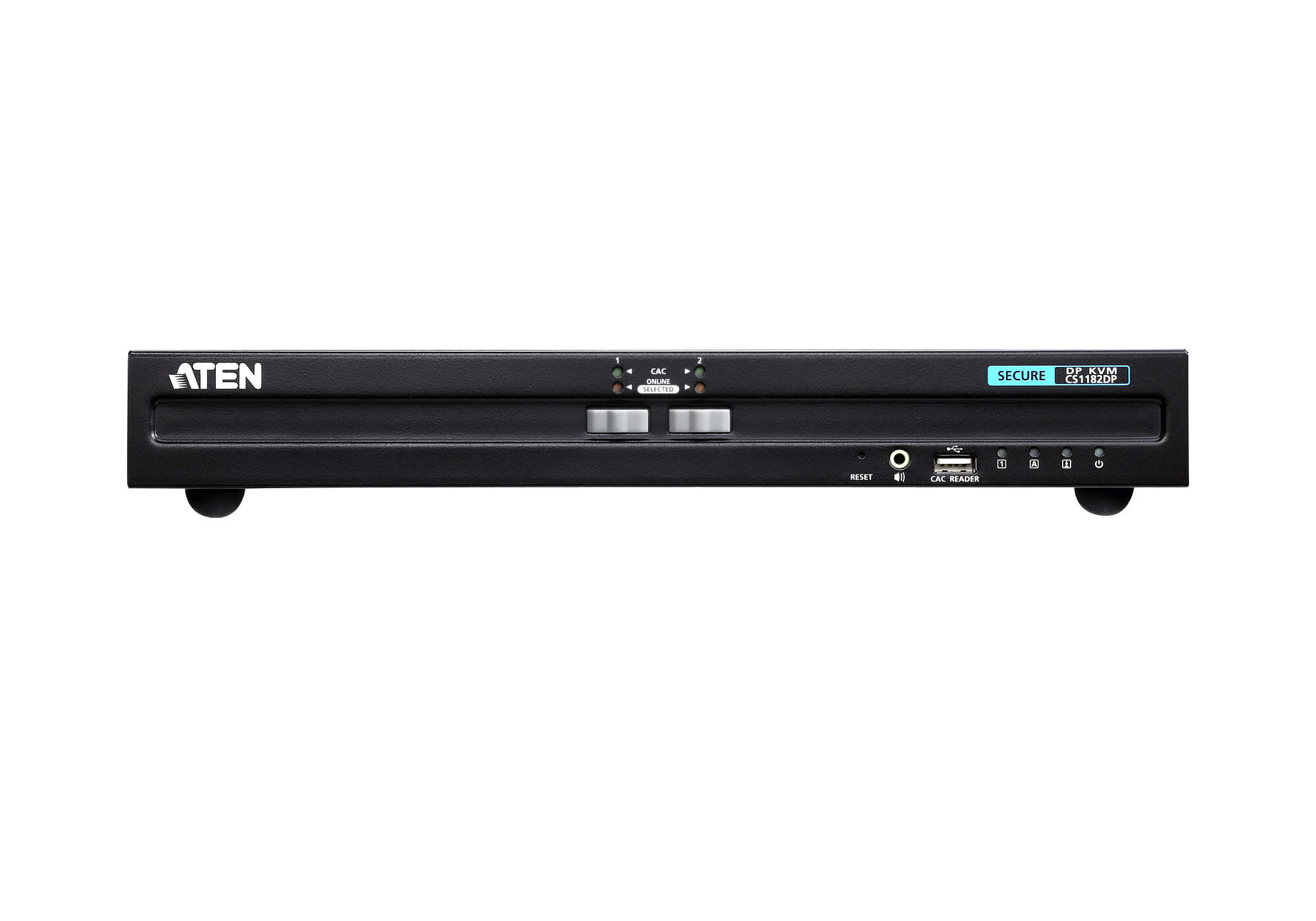 Aten KVM-Switch  2-fach Audio/DP(Displayport), USB, Secure,