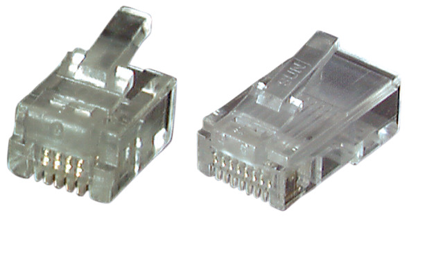 TP-Stecker TP,ungeschirmt,RJ-45, 100-Pack, für Rundkabel TP-Stecker TP,ungeschirmt,RJ-45, 100-Pack, für Rundkabel
