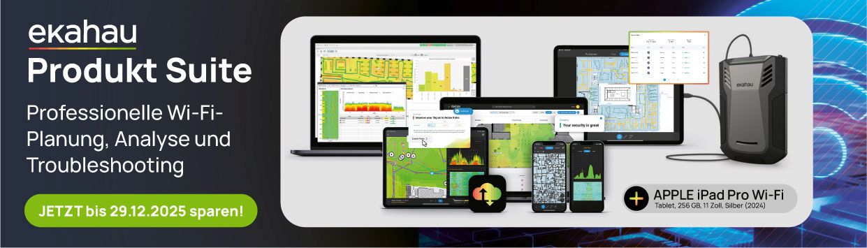 Ekahau Software AI Pro, Ekahau Suite 1 Jahr incl. Garantieverlängerung+IPAD PRO, *PROMO bis 29.12.2025*,