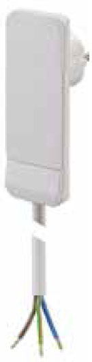 Bachmann Flat Plug Flachstecker, Verlängerung, 1xDosen(CEE7)->Stecker(CEE7),  1,5m, weiß,
