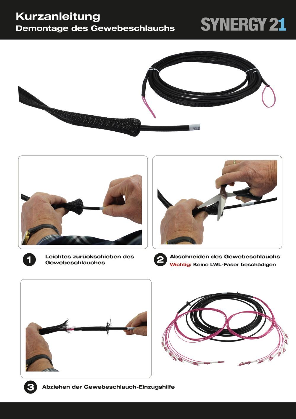 LWL-Kabel, Trunkkabel U-DQ(ZN)BH  8G 50/125, LC/LC OM4 200m, Trommel, Synergy21