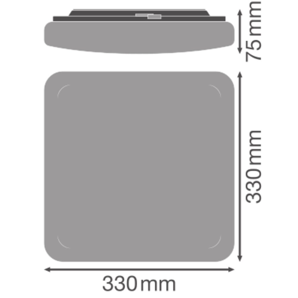 LEDVANCE SURFACE SQUARE 330 SENSOR 24W 830 IP44