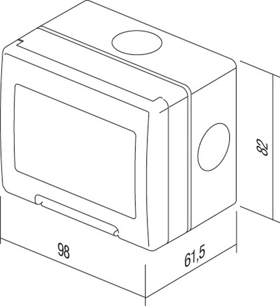 TEM Serie  Modul Aufputzgehäuse IP55 BOX NO CUBOIP55 3M PW