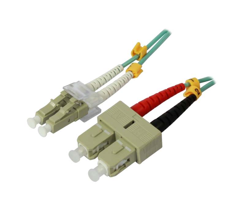 LWL-2-Faser-Patchk.  5mtr.LC-SC, 50/125um,OM3, AD=2mm, Synergy 21,