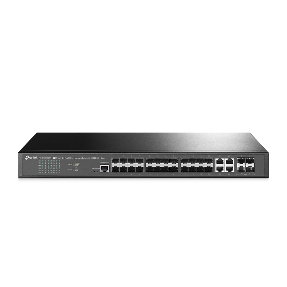 TP-Link Switch full managed Layer2+ 28 Port • 24x SFP • 4x SFP+ • 19" • Omada • SG3428XF