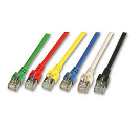 Patchkabel RJ45, CAT5e 100Mhz,  1.0m gelb, S-FTP(SF/UTP);