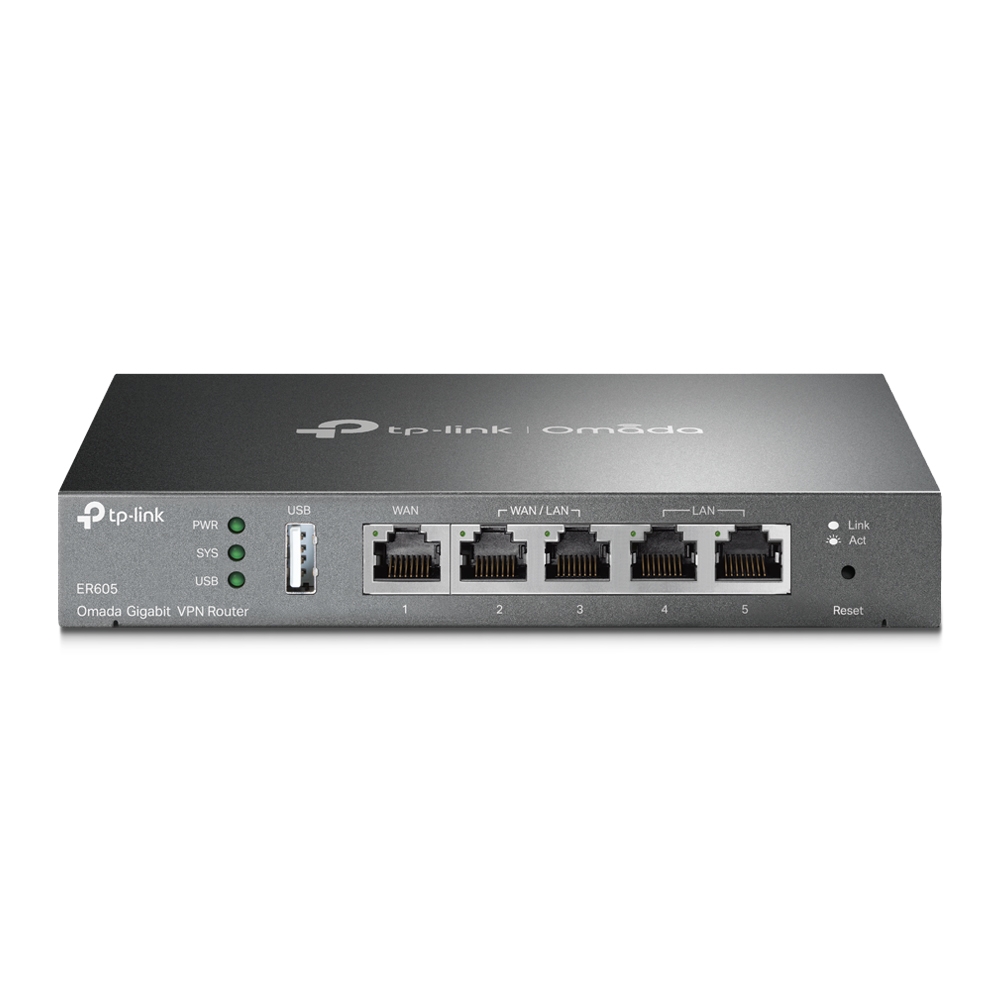 Omada by tp-link ER605 - SafeStream™ Gigabit Multi-WAN VPN Router PORT: 1× G