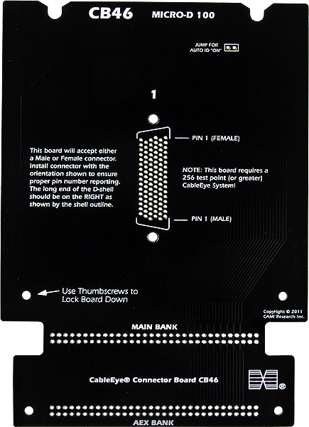 CableEye 776 / CB46 Interface-Platine (Micro D 100-pin, Airborn Footprint) CableEye 776 / CB46 Interface-Platine (Micro D 100-pin, Airborn Footprint)