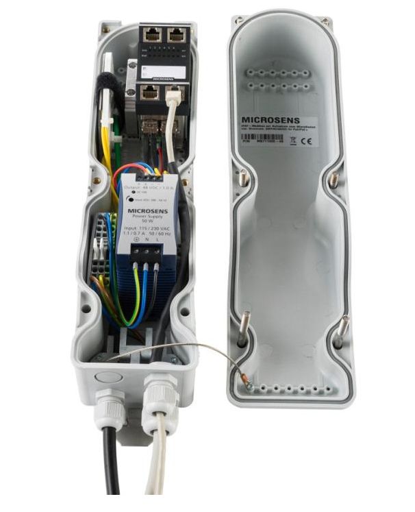 Microsens Mastgehäuse Outdoor für Switch und Netzteil, MS711000-230NT48 Microsens Mastgehäuse Outdoor für Switch und Netzteil, MS711000-230NT48