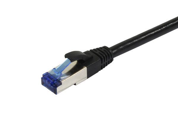 Patchkabel RJ45, CAT6A 500Mhz,30m, schwarz, S-STP(S/FTP), PUR(Superflex), Außen/Outdoor/Industrie, AWG26, Synergy 21