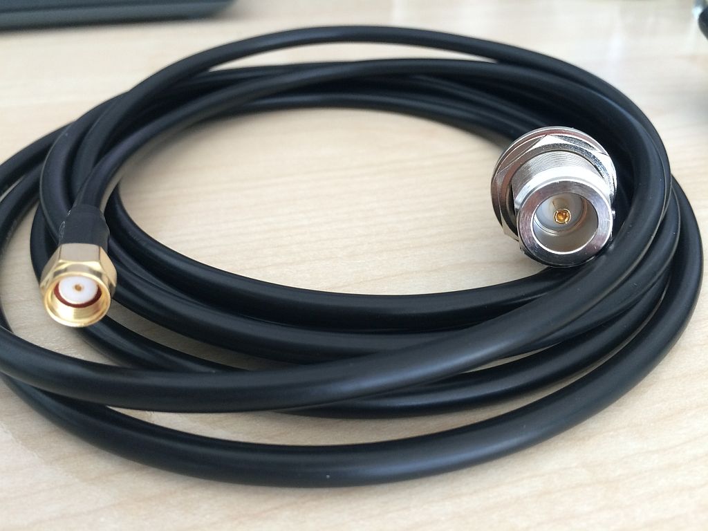 ALLNET Antennen-Kabel LMR-195 R-SMA(m)  N-Type(f) 30 cm - Chasis