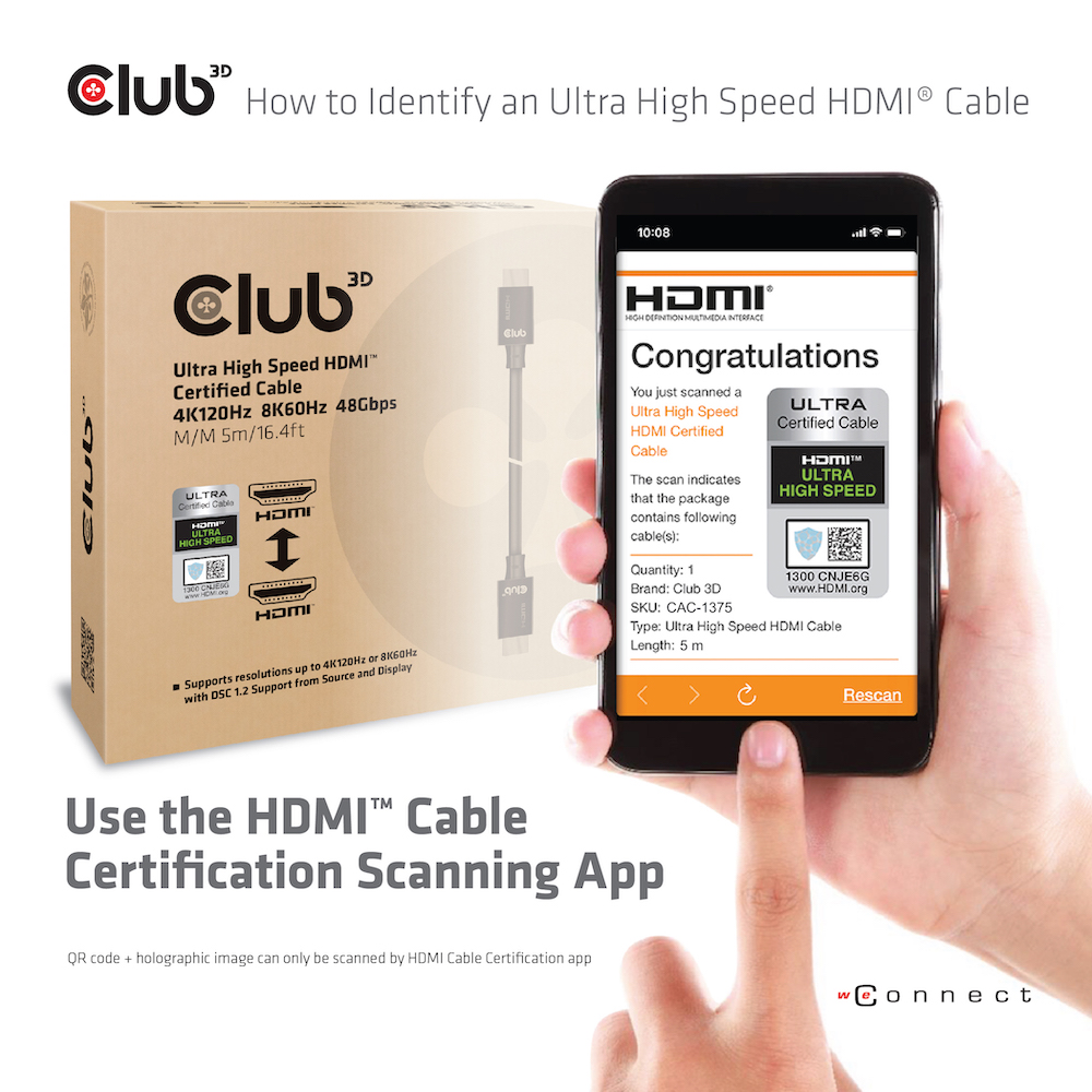 Kabel Video HDMI ST/ST   5,0m *Club3D* 8K60Hz Ultra